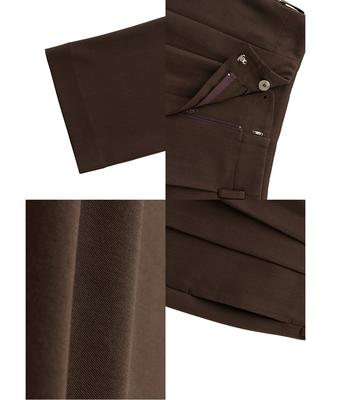 Belted wide slacks