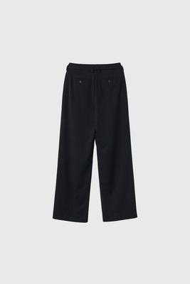 Belted Striped Wide Slacks