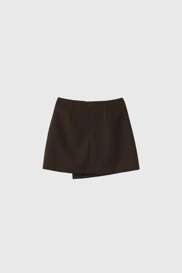 Button wrap miniskirt