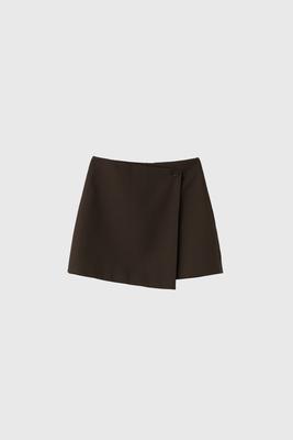 Button wrap miniskirt