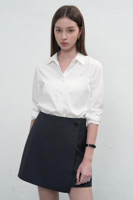 Button wrap miniskirt