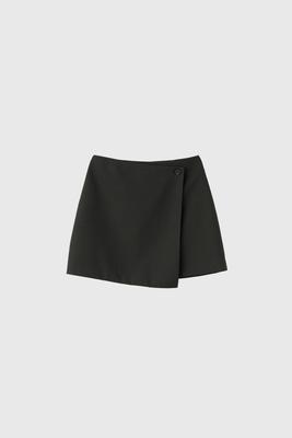Button wrap miniskirt