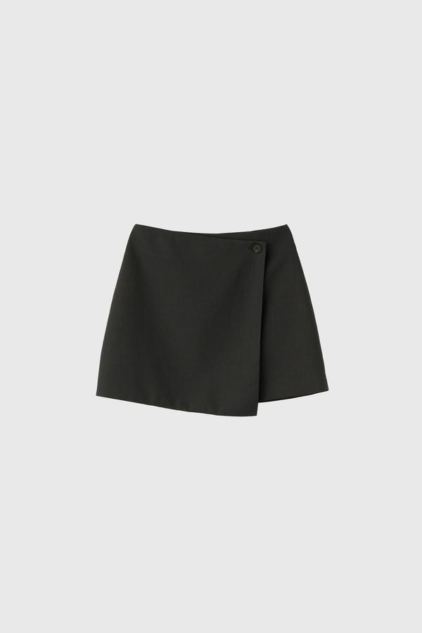 Button wrap miniskirt