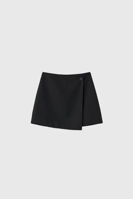 Button wrap miniskirt