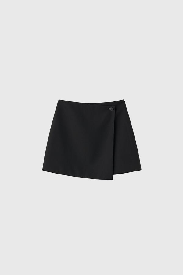 Button wrap miniskirt