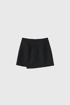 Button wrap miniskirt