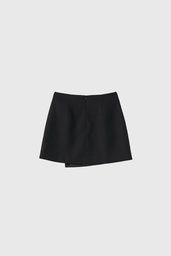 Button wrap miniskirt