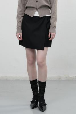 Button wrap miniskirt
