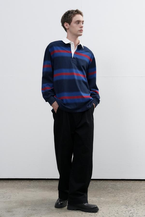 UNISEX Classic Bold Stripe Rugby T-Shirt