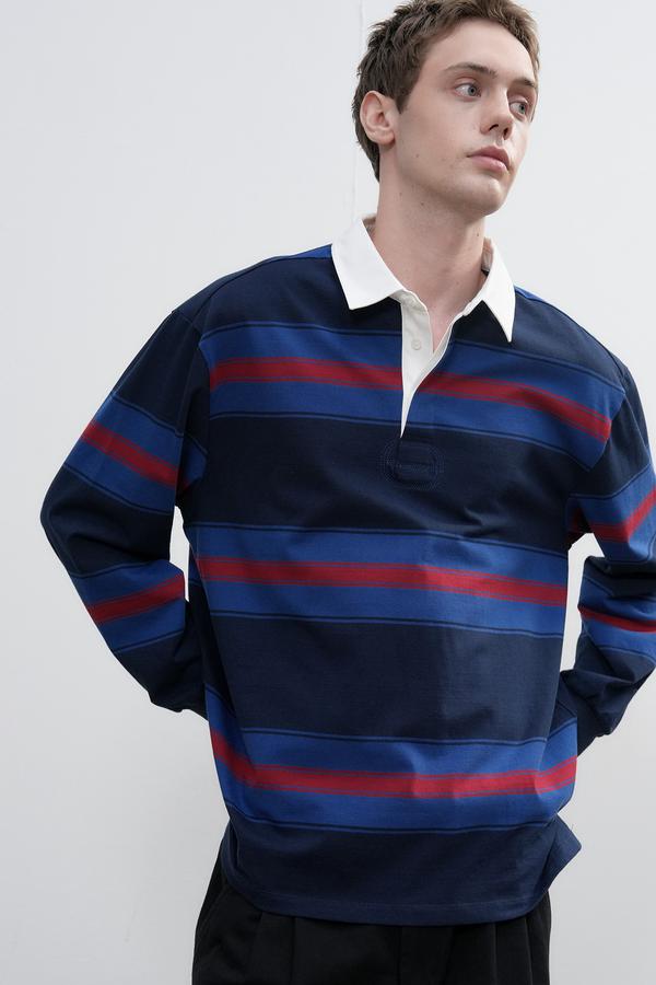 UNISEX Classic Bold Stripe Rugby T-Shirt