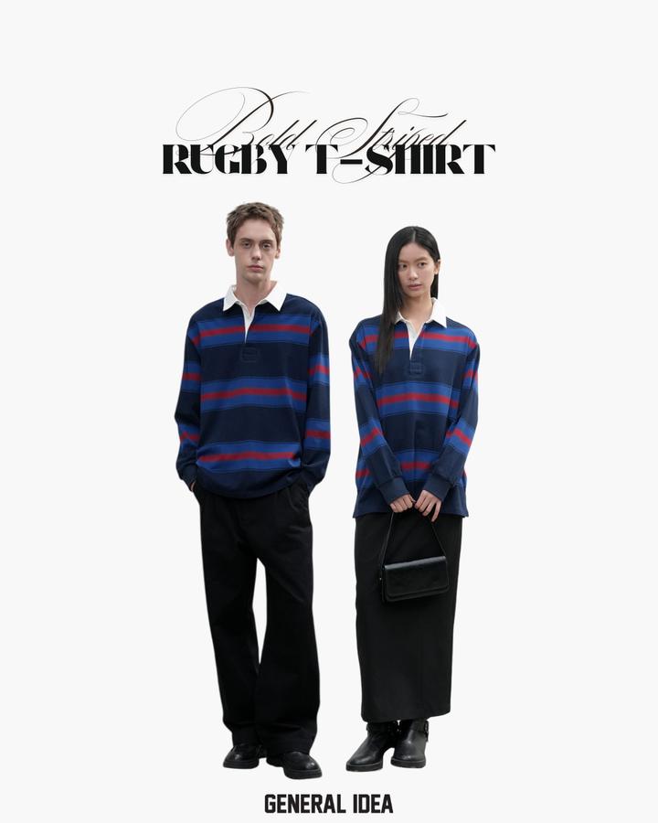 UNISEX Classic Bold Stripe Rugby T-Shirt