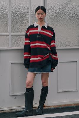 UNISEX Classic Bold Stripe Rugby T-Shirt