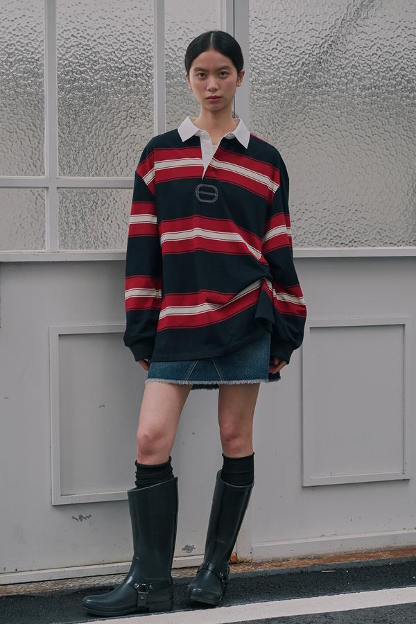 UNISEX Classic Bold Stripe Rugby T-Shirt