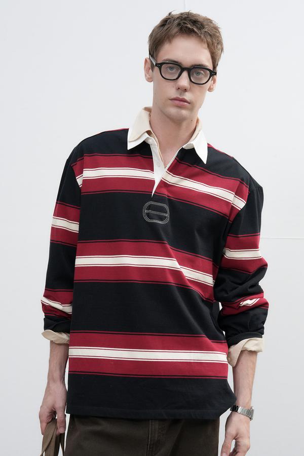 UNISEX Classic Bold Stripe Rugby T-Shirt
