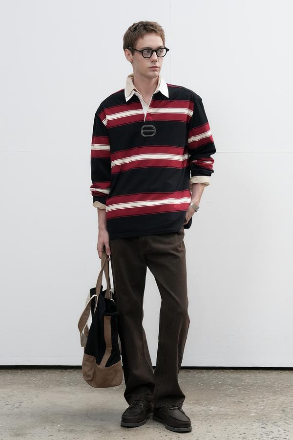 UNISEX Classic Bold Stripe Rugby T-Shirt