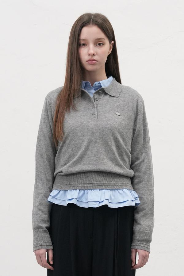 WOMAN Wool Light Collar Pullover
