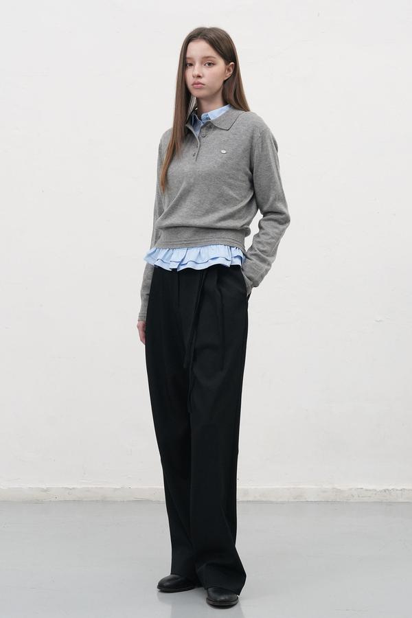 WOMAN Wool Light Collar Pullover