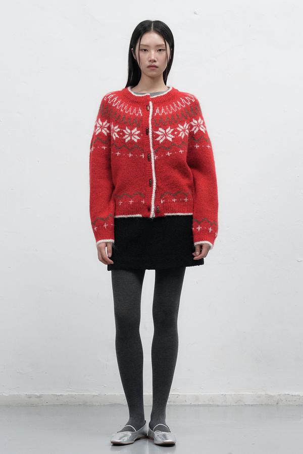 WOMAN Wool Nordic Duffle Cardigan