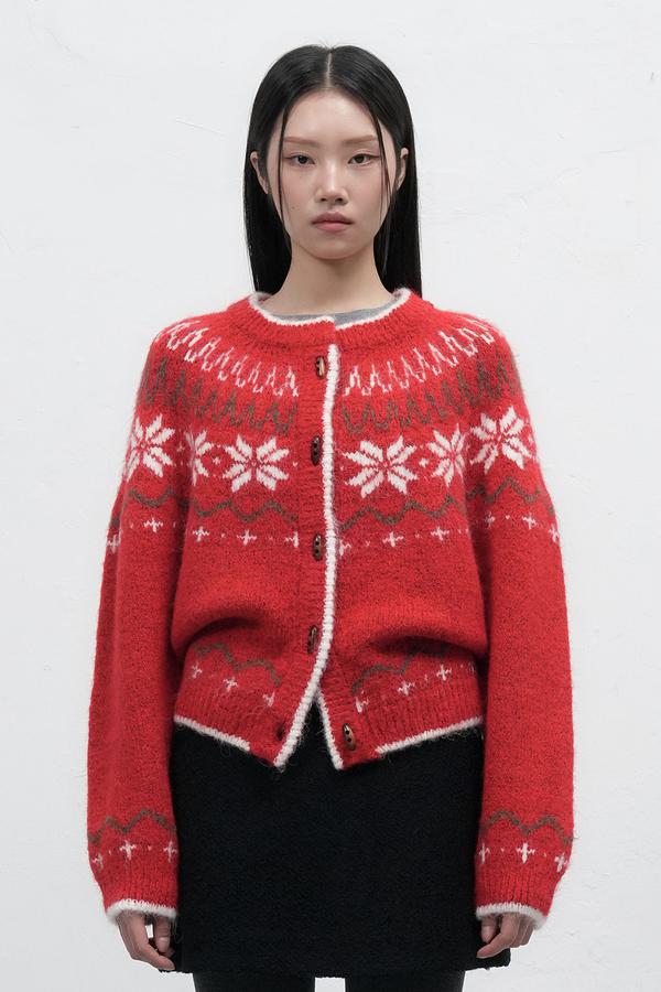WOMAN Wool Nordic Duffle Cardigan