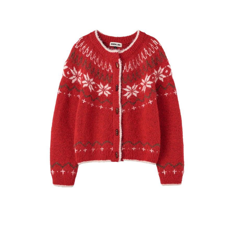 WOMAN Wool Nordic Duffle Cardigan