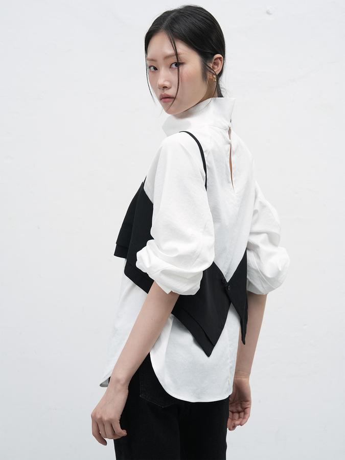 WOMAN Relaxed Fit Bustier Shirt Set