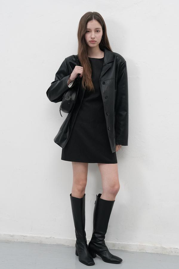 Cuff color block mini dress