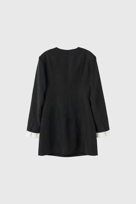 Cuff color block mini dress