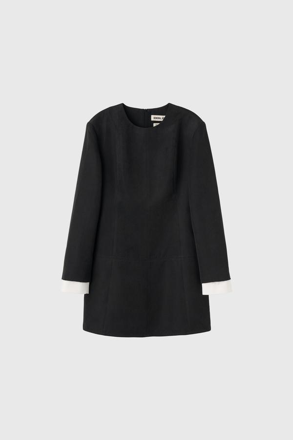 Cuff color block mini dress