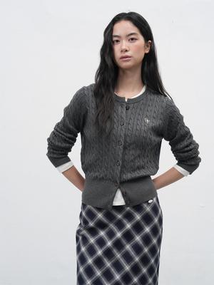 GNRL Signature Superfine Wool Cable Cardigan(Coming soon)