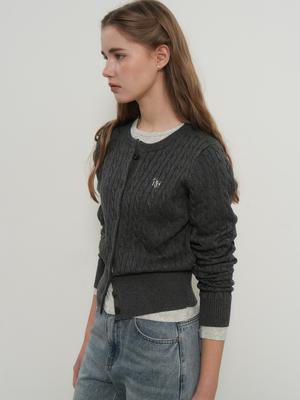 GNRL Signature Superfine Wool Cable Cardigan(Coming soon)