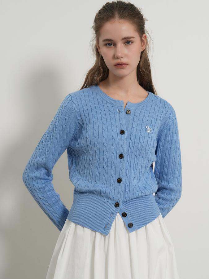 GNRL Signature Superfine Wool Cable Cardigan(Coming soon)