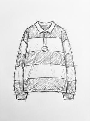 UNISEX Striped Rugby Knit