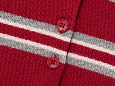 WOMAN Multi-Striped Loose Collar Knit