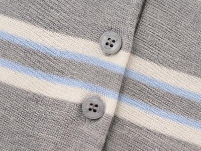 WOMAN Multi-Striped Loose Collar Knit