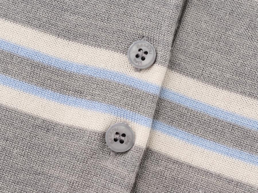 WOMAN Multi-Striped Loose Collar Knit