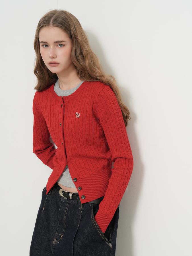 GNRL Signature Superfine Wool Cable Cardigan(coming soon)