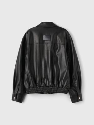 WOMAN Faux Leather Pocket Blouson Jumper (Coming soon)