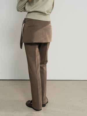 WOMAN skirt layered bootcut slacks