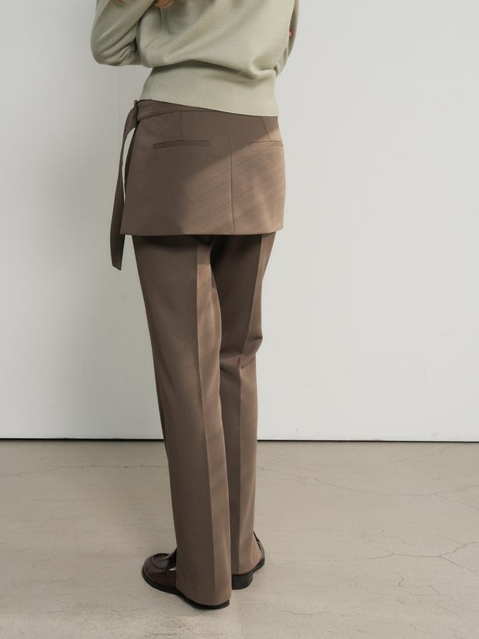 WOMAN skirt layered bootcut slacks