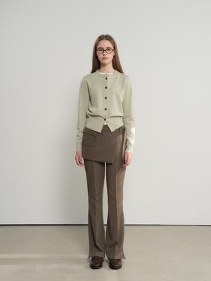 WOMAN skirt layered bootcut slacks