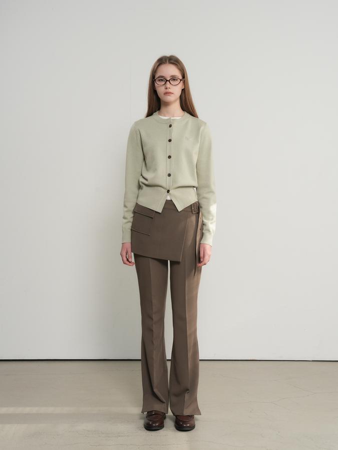 WOMAN skirt layered bootcut slacks