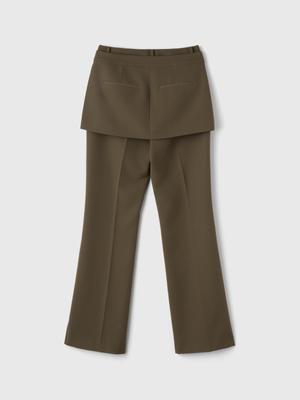 WOMAN skirt layered bootcut slacks