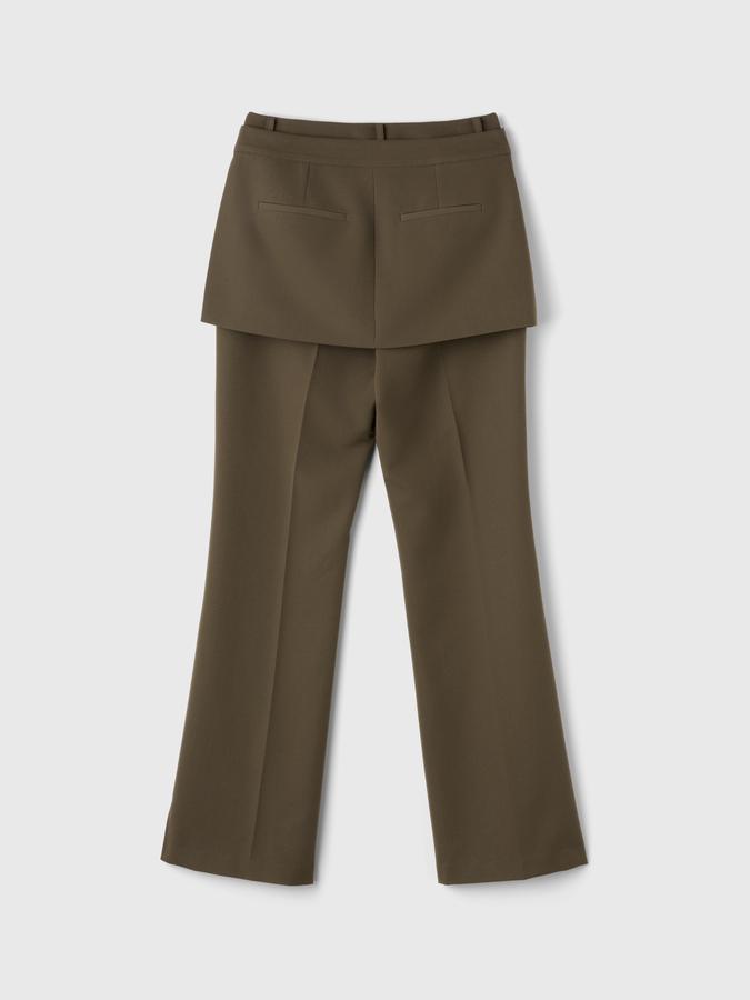 WOMAN skirt layered bootcut slacks