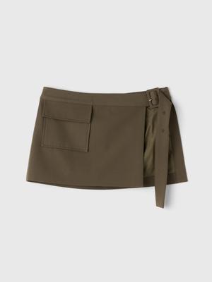 WOMAN skirt layered bootcut slacks