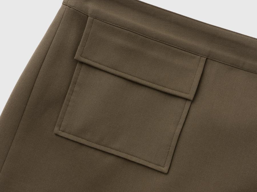 WOMAN skirt layered bootcut slacks