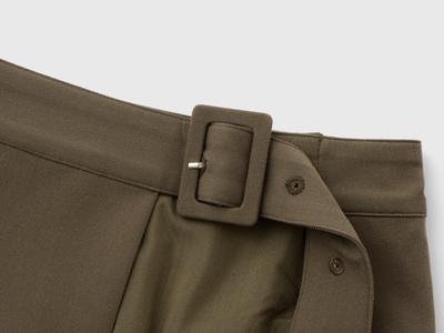 WOMAN skirt layered bootcut slacks