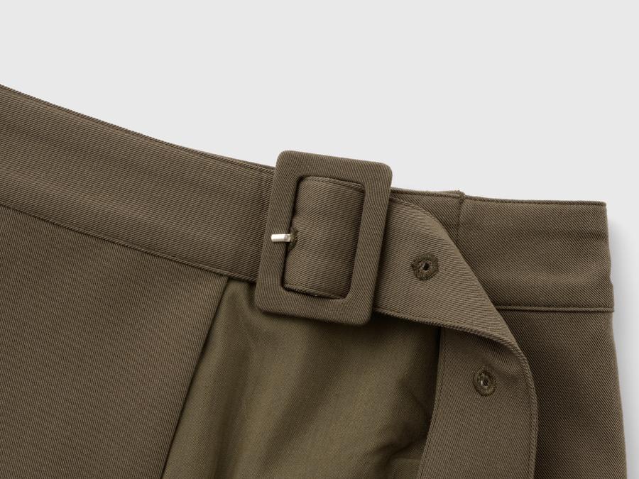 WOMAN skirt layered bootcut slacks