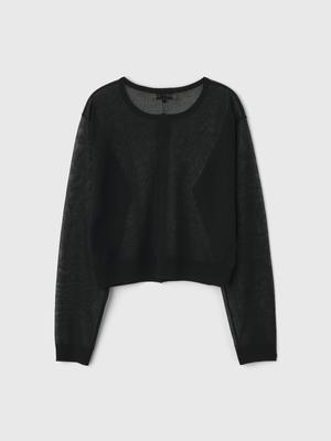 WOMAN Packable Sheer Long Sleeve Cardigan