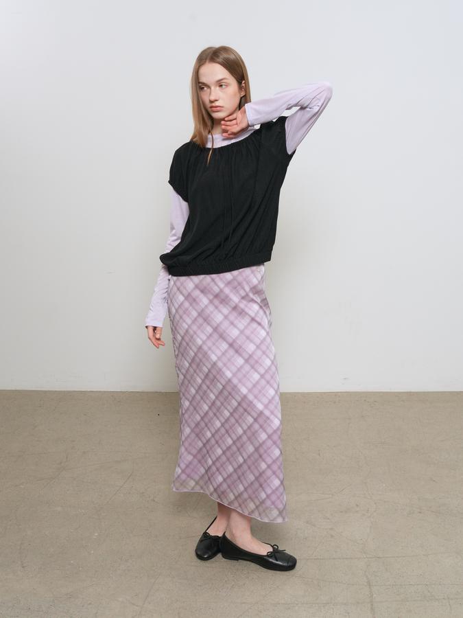 Check sheer long skirt (Хүргэлт 5/24)
