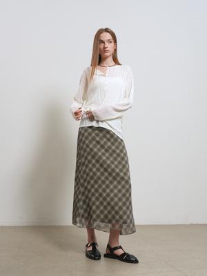 Check sheer long skirt (Хүргэлт 5/24)